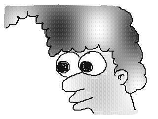 An animated gif of Marge Simpson, appearing to melt into an expression of bliss.