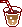 A tiny pixel art drink with bubbles and a striped straw.