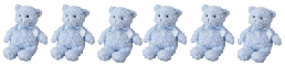 A divider showing several blue bears mildly animated.
