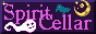A purple website button with a cute ghost. Text reads: 'spirit cellar'.